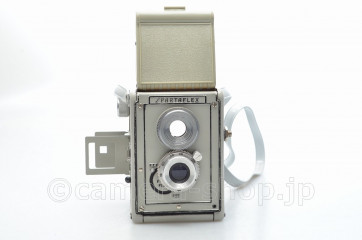 Spartus SPARTAFLEX Gray made in USA Chicago ca1940 twin lens box camera